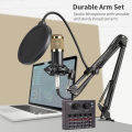 Bm800 Professional Microphone Kits Condenser Mic With Live Sound For Computer Audio Recording Studio Live Broadcast Karaoke. 