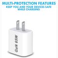 65W GaN Fast Charging PD USB C Charger For Apple iPhone 13 pro 12 11 8 7 ipad EU Power Adapter US Plug PD Charge Type C Cable. 