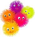 Smile Face Led Flashing Light Puffer Squishy Bouncy Toy, Toy Balls Colorful Stress Glowing Light Up Puffer Ball Smile Face Glowing Light Up Toy Balls. 
