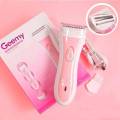 Geemy GM-3073 Electric Lady Shaver, Wet and Dry Rechargeable Shaver Bikini Trimmer Body Hair Removal for Legs and Underarms Painless, 3 in 1 Blade Easy and Quick Women Shavers. 