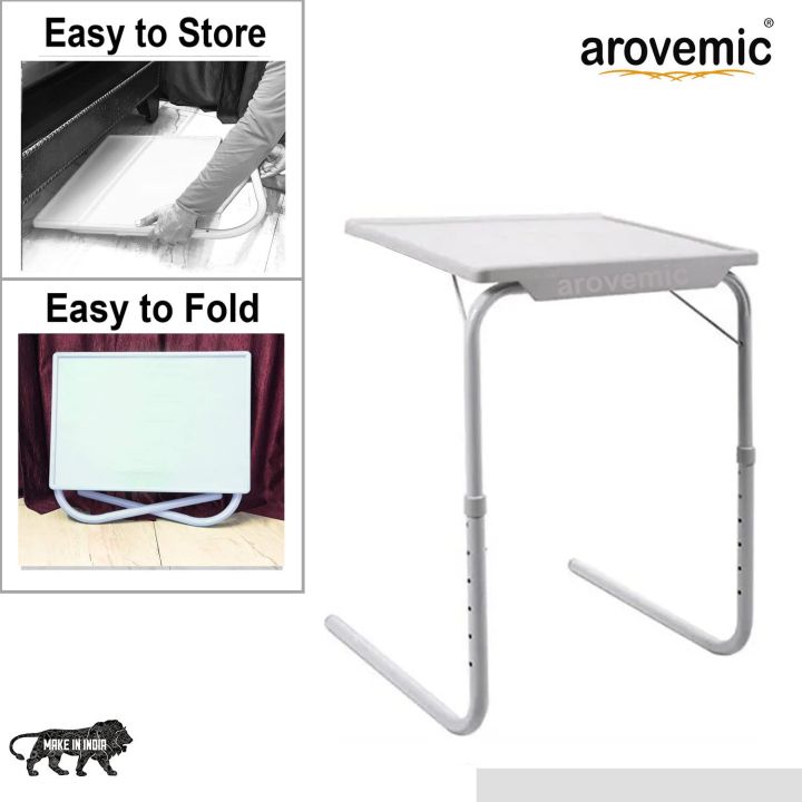 Table Mate II Folding TV Tray Table and Table Home Table Student Study table with 6 Height and 3 Angle Adjustments the TV Tray