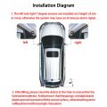 【Red】 Car Blind Spot Monitoring System Ultrasonic Sensor Distance Assist Tool Blind Spot Mirror System. 