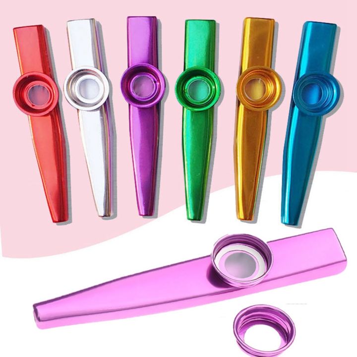 6 Colors Lightweight Portable Metal Kazoo Beginner Flute Instrument ...