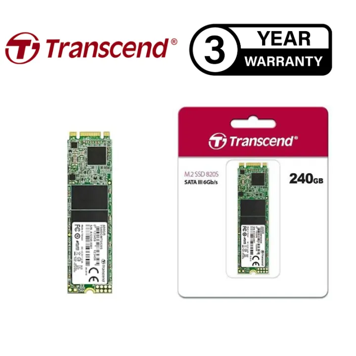 Original Transcend 240GB M.2 SSD 820S Solid State Drive  SATA III 6Gb/s -  3 Years International Brand Warranty