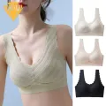 Seamless Sports Bra Comfortable Lace Seamless Push Up Sports Bra for Women Wide Shoulder Strap Padded No Wire Breathable Underwear Breathable Sports Bra. 