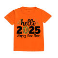 Hello 2025 Happy New Year Kids T-shirt Boys Girls Clothes Toddler New Year Party Gift Tee Child Short Sleeve Shirts Clothes. 