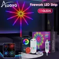 Auoyo 110/195 LED Strip Lights Dream Color Lamp Christmas Lights 5050 RGB Strip Lights Smart Flexible LED Firework Lights Music Sound Sync Lights with APP Remote Control DC 5V. 