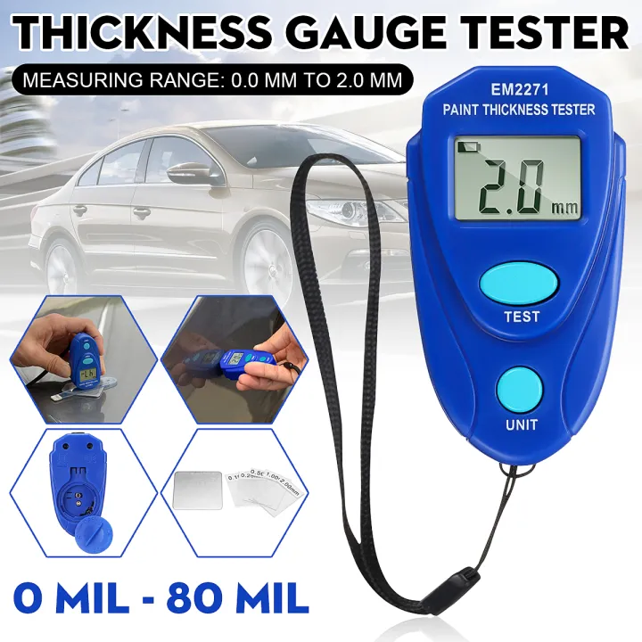 Digital Motors Auto Car Paint Coating Thickness Tester Measuring Gauge ...