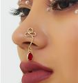 Fashion Devil's Eye Copper Wire Helix Nose Piercing Ring Women Girls African Faux Nose Cuff Clip Chain Punk Body Piercing. 