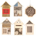 Wooden Insect Bee House Wood Bug Room Hotel Shelter Garden Decoration Nests Box Insect House. 