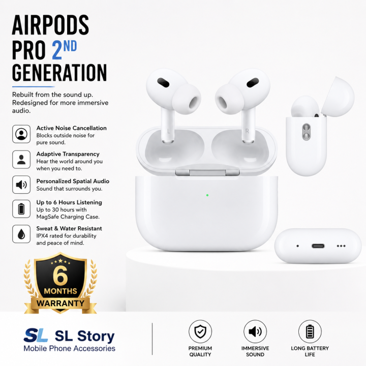 Airpods Pro / Airpods Pro 2nd generation Premium Quality Airpods Pro Wireless Charging Case Model A2083 A2084 A2190 Wireless Earbuds Wireless Earbuds White / Black