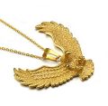 Mens Punk Fashion Domineering Flying Eagle Animal Pendants Necklace[Gold,Silver]. 
