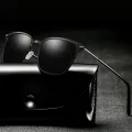 LouisWill Fashion Men Sunglasses UV400 Polarized Sunglasses Night Vision Sunglasses Retro Square Sunglasses Eyewear Ultra Light Elastic Leg Anti Glare Glasses Outdoor Sports Driving Sunglasses. 
