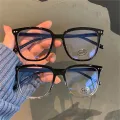 Blackout Glasses Computer Glasses Eye Protection Unisex Glasses Transparent Frame Anti Blue Light Glasses Eyewear Accessory Lightweight Eyeglasses Round Glasses for Screen Digital Devices Eye Strain. 