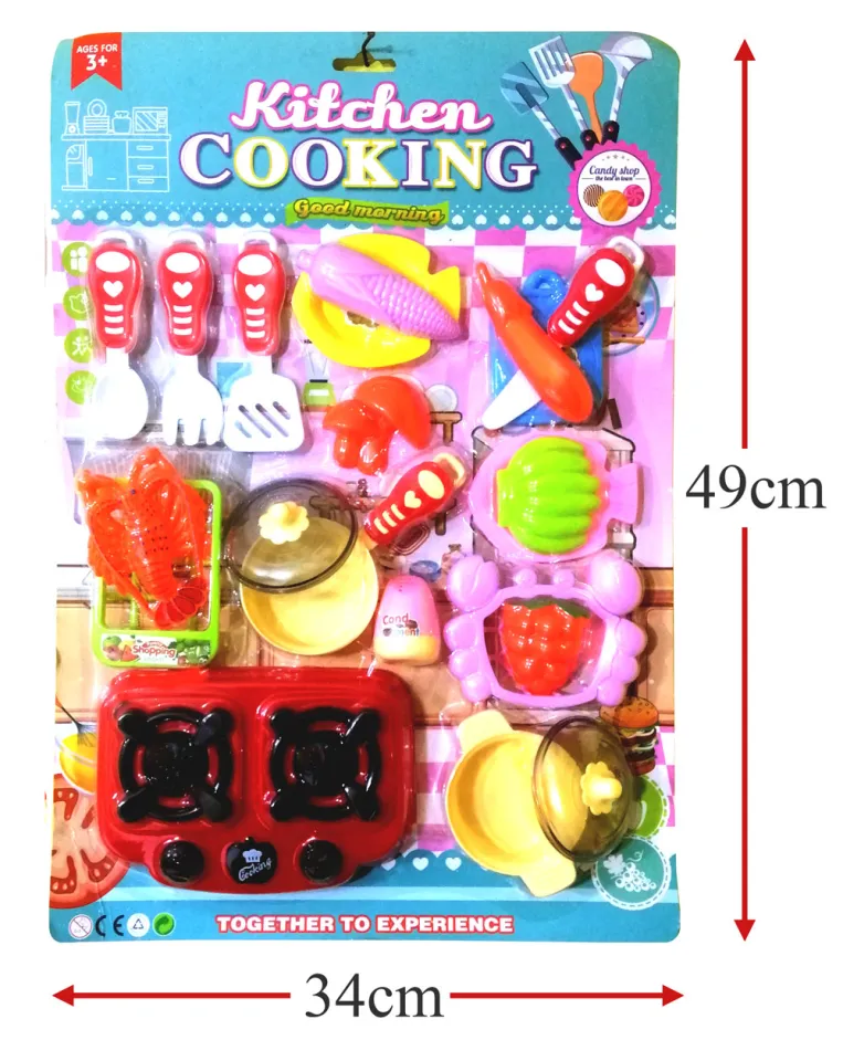 GB Kids Kitchen Toys Set Cooking Pots Pans Food Dishes Cookware