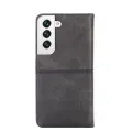(New product) For Samsung Galaxy S21 FE Cow Texture Magnetic Horizontal Flip Leather Phone Case. 