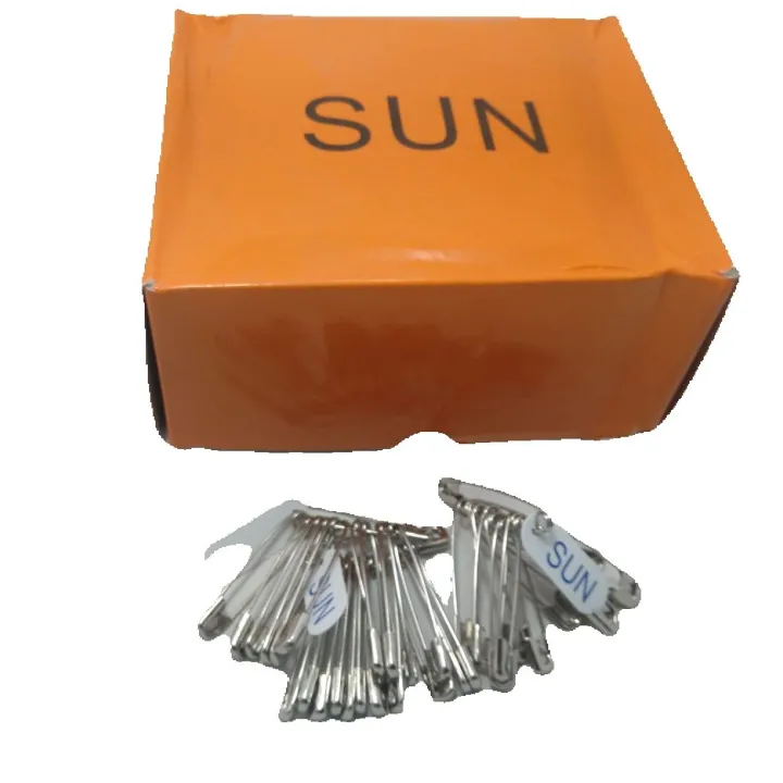 Steel Safety Pins - 12 Pcs Silver Color.