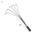 Gardening Hand Rake Grass Rake for Sweep Leaves Tilling Soil Loose Debris Handle length 28cm. 