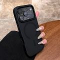 Luxury Slim Matte Phone Cover for iPhone 17 Pro Max 17 Air Magsafe Wireless Charger Cover for iPhone 16 12 13 14 15 Pro Max Plus. 