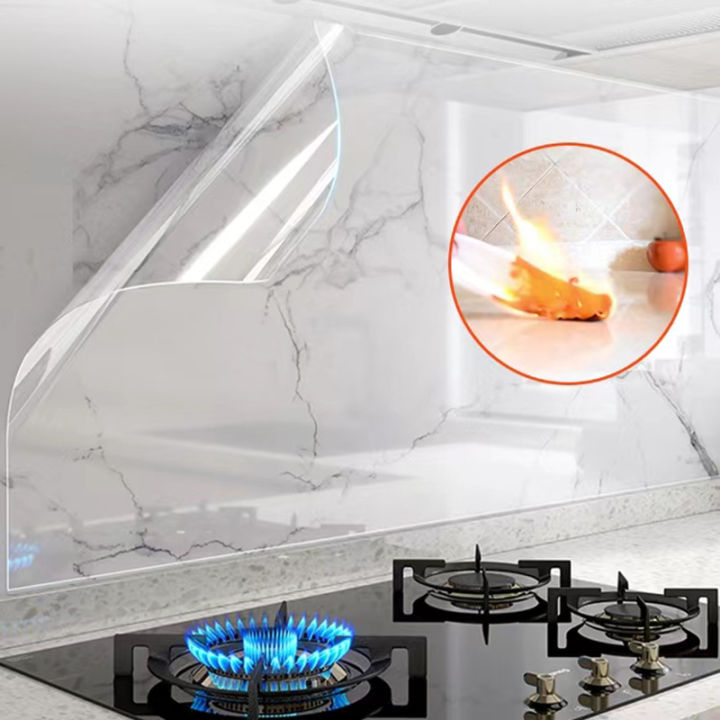 PET Oil Proof Transparent Film Wallpaper for Kitchen Countertop ...