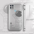 YYDS for OPPO A15 A15S Back Cover for Cute Astronaut Electro Plating Frosted Lens Full Protection Silicone Soft Mobile Phone Case. 