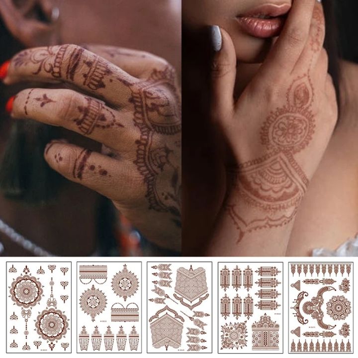 MTSSI%20Henna%20Brown%20Mehndi%20Stickers%20for%20Hand%20Temporary%20Body%20Art%20Waterproof%20Tattoos%20for%20Women%20-%20Image%203