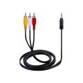 Dialog Tv Cable 3.5 To 3RCA Cable Male To 3 RCA 3.5mm Jack Adapter 1.5m Cable Competible Dialog TV Audio Aux Video AV Cable Cord For DVD Player Recorder HiFi VCR TV Stereo 1.5M. 