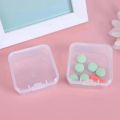 【HOT】 60/6PCS Mini Storage Box Transparent Square Plastic Box Earrings Jewelry Packaging Storage Small Square Box Jewelry Organizer. 