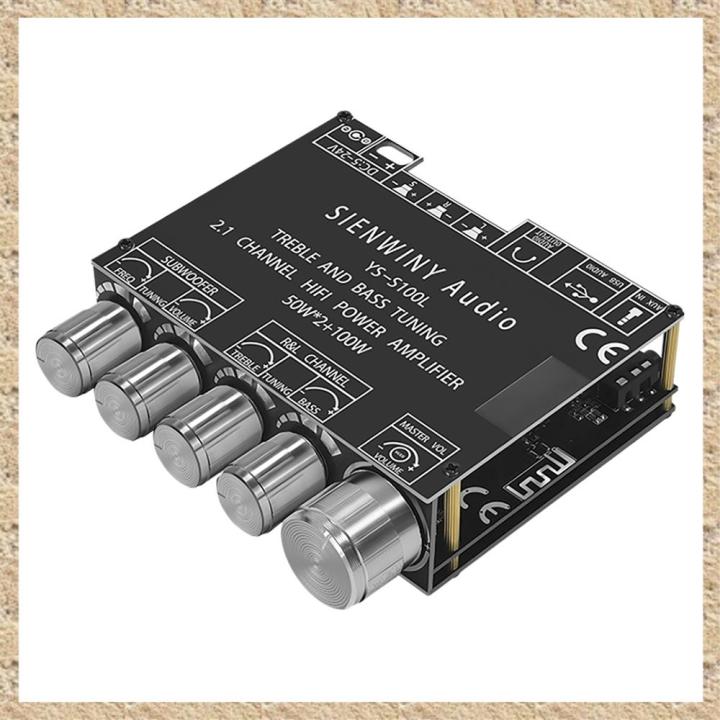 -S100L 2.1 Channel Amplifier Module Bluetooth Audio Amplifier Board Audio Amplifier Module Black