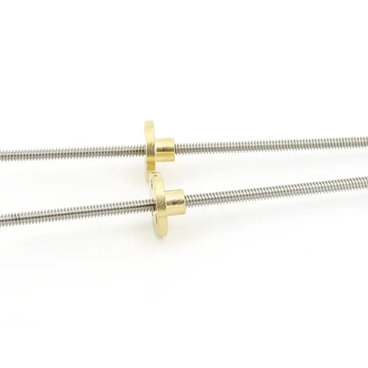 T4%20Stainless%20Steel%20Trapezoidal%20Screw%20Length%20200mm%20Pitch%201%20Lead%201mm/2mm%20With%20Brass%20Nut%20-%20Image%202