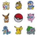 【HOT】 Anime Pikachu Cloth Patch Kawaii Clothes Cartoon Stickers Sew On Embroidery Patches Applique Iron On Clothing Cartoon Garment. 