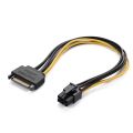 SATA Power to 6pin PCIe PCI-e PCI Express Adapter Cable For Video Card. 