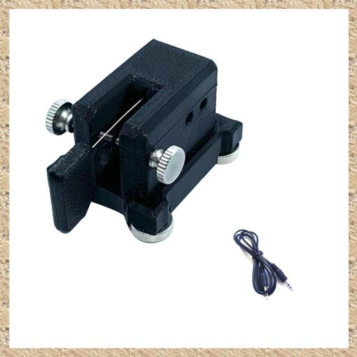 CW Morse Code Portable Single Paddle Automatic Key Morse Code Strong Magnetic Absorption Stable Base
