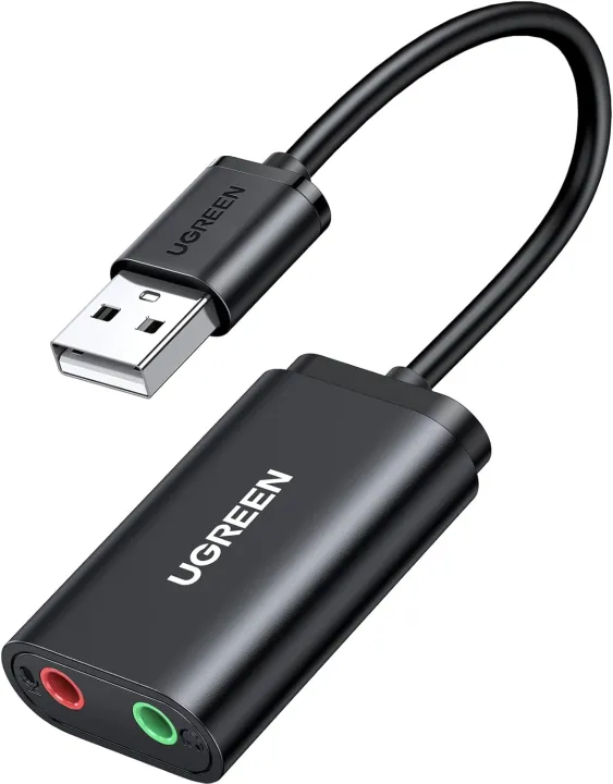 UGREEN 30724 USB Audio Adapter External Stereo Sound Card with 3.5mm Headphone Adapter