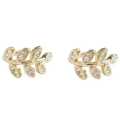 Gold Earrings 1Pc Exquisite Simple Leaf Women Earrings Ear Clip. 