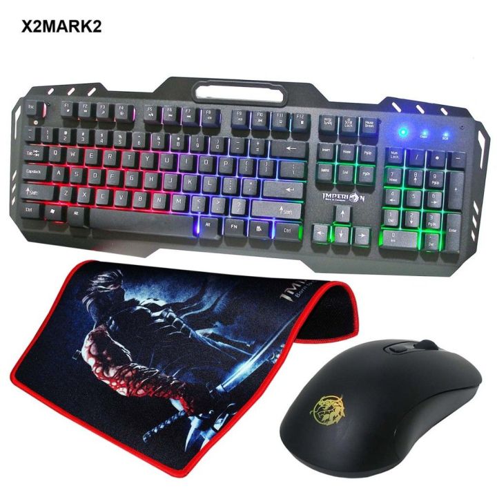 Imperion X2 Mark II Gaming Mouse, Keyboard with RGB Backlight Keys and Mouse Pad Combo