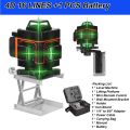 4D 16 Lines Laser Level 360 Self-leveling Function Ground Wall Sticker Vertical Horizontal Oblique Line with Target Board Plate. 