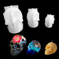 3D Skull Silicone Mold 3D Resin Casting Mold Home Decoration Mold Silicone Candle Mold Bone-shaped Candle Mold Silicone Resin Casting Tool Halloween Candle Mold Skull Candle Mold Resin Casting Mold. 