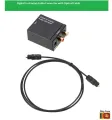 Audio Converter with Optical Cable Digital To Analog. 