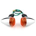 2PCS Motorcycle Front Turn Signal Amber Blinker Indicator for Suzuki Bandit 250 400 74A/75A/77A for Yamaha XV250. 