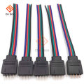 5pcs Male Female 4pin Led Strip Cable Connector Adapter Wire Rgb Rgbw Lamp Tape Rgb Rgbw Controller Connection. 