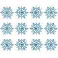 12pcs 10cm Snowflake Powder Plastic Hanging Snowflake Frozen Party Supplies. 