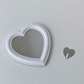 【Folio & Light】Korean Heart Shape Mirror Ins Style Wall Mounted Desk Dual Purpose Small Makeup Mirror Decoration Portable Creativity. 