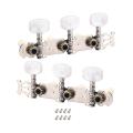 Classical Guitar Tuner Tuning Keys Pegs Machine Heads Complete Set Chrome. 