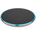 Portable New Generation Ultra Thin Metal Round Shape Qi Wireless Charger Charging Pad. 