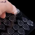 Monja 10Pcs Nail Art Transparent Double Side Adhesive Tapes Sticker Multi-Size False Nail Tips Manicure Decorations. 