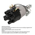 45D4 Points Distributor with Cap and Red Rotor Arm Ignition Distributor for A Series Engines From 1969 to 1981 Car Accessories. 