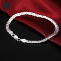 Prism Men Electroplated Bracelet Stylish Unisex Silver Bracelet Perfect Gift for Anniversary Birthday Prom Party Lightweight Alloy Wrist Jewelry Electroplated Polished Bangle Men Jewelry. 