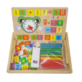 Multi Functional Operation Learning Box for Kids  Wooden Computation Operation Box for Basic Math Calculations. 