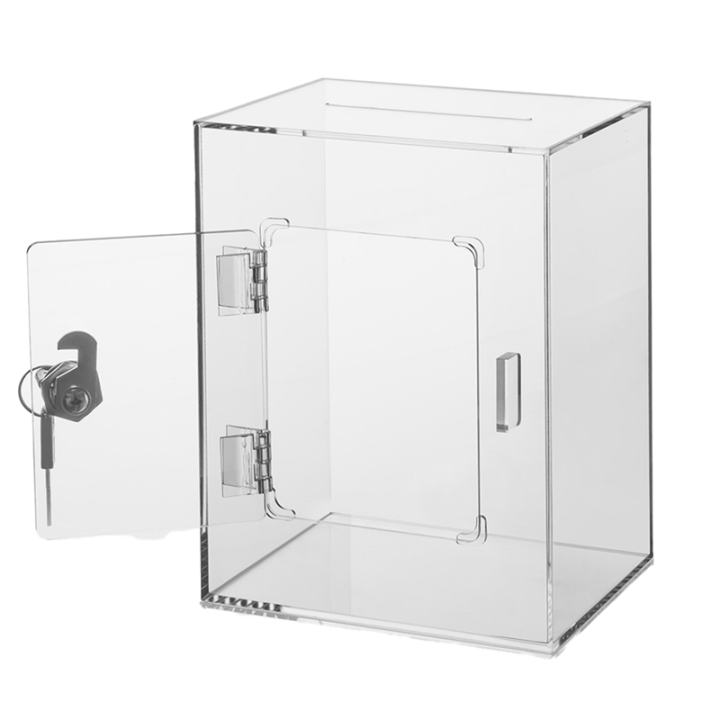 Openable Clear Acrylic Piggy Bank with Lock& Key, Reusable Money Saving ...